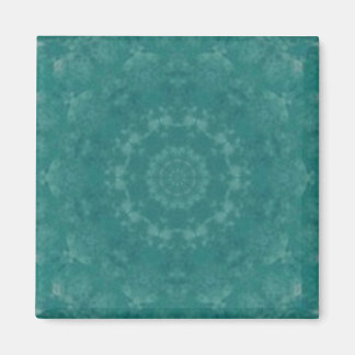 Abstract aqua swirls kaleidoscope magnets