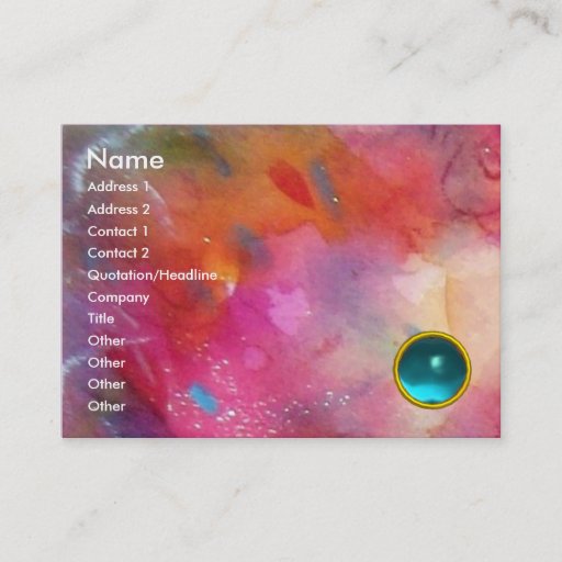 Customizable ABSTRACT AQUAMARINE BUSINESS CARD TEMPLATES