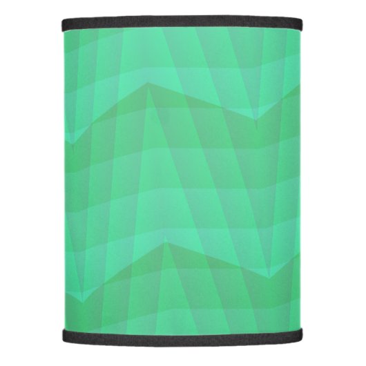 Abstract Aquamarine Wavy and Lines Pattern Lamp Shade (Front)