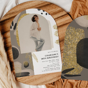 Abstract Arch Photo Birthday Any Age Invitation
