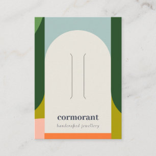 Abstract Arch Retro Colorful Logo Hairclip Holder Business Card