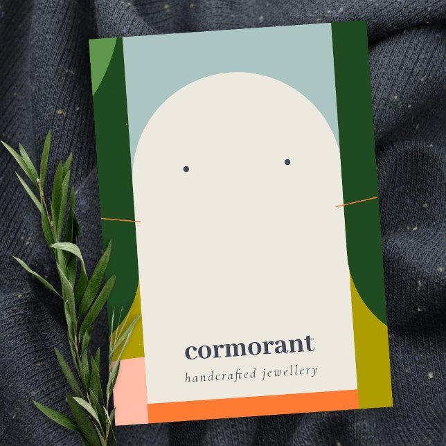 Abstract Arch Retro Colorful Necklace Earring Business Card (Creator Uploaded)