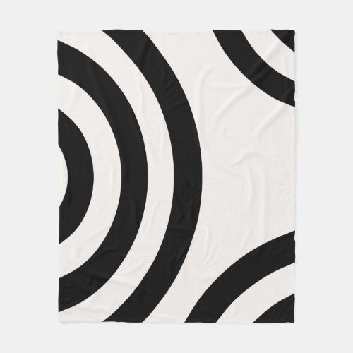 Abstract Arches Modern Black And White Lines Fleece Blanket