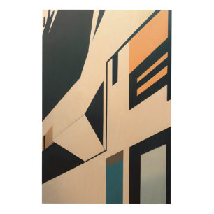 Abstract Architecture Wood Wall Art