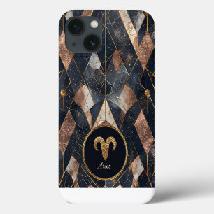 Abstract Aries Zodiac Illustration Modern iPhone 13 Case