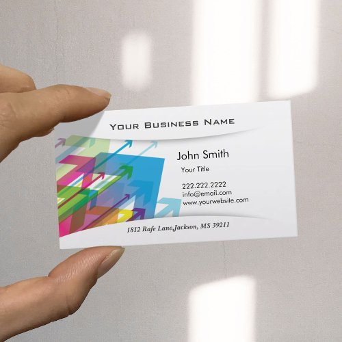 Abstract Arrows Flying Business Card