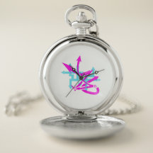 Abstract Arrows Pocket Watch