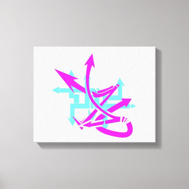 Abstract Arrows Wrapped Canvas Print (Front)