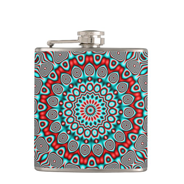 Abstract Art 100 Wrapped Flask (Front)