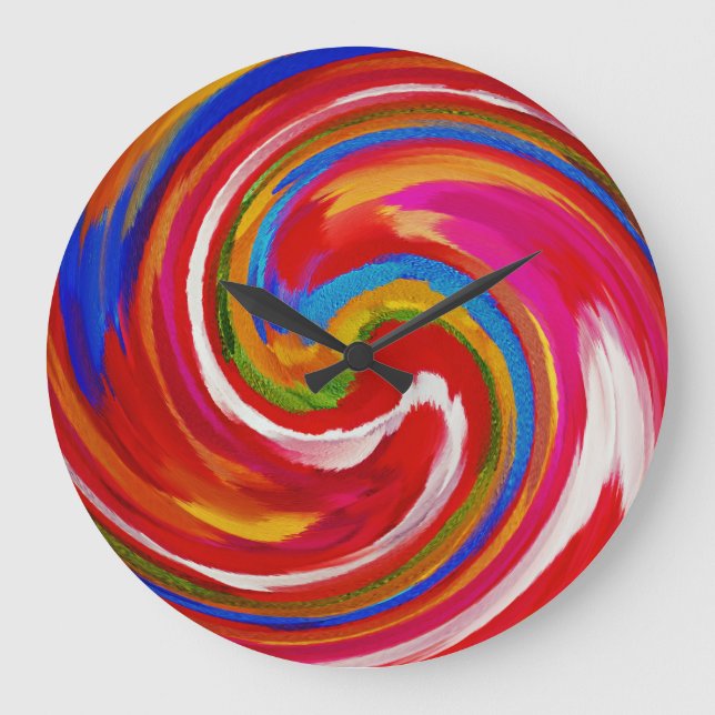 Abstract Art #15 Large Clock (Front)