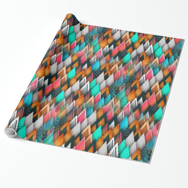 Abstract Art 175A-D Image Options Wrapping Paper (Unrolled)