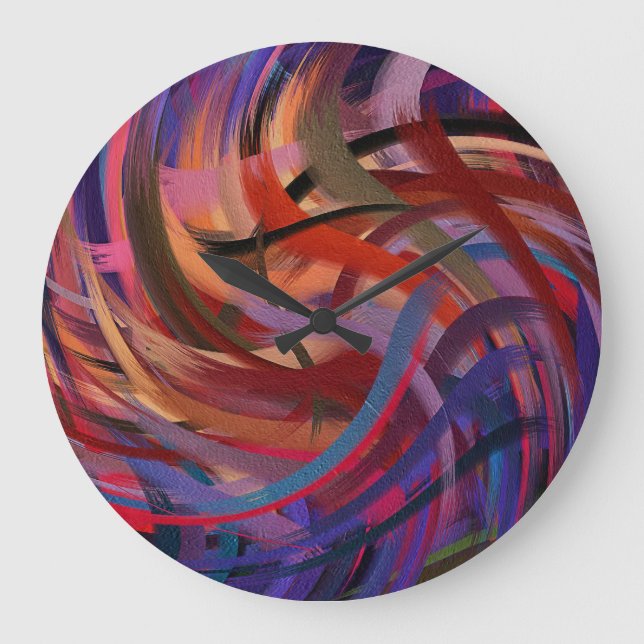 Abstract Art #19 Large Clock (Front)