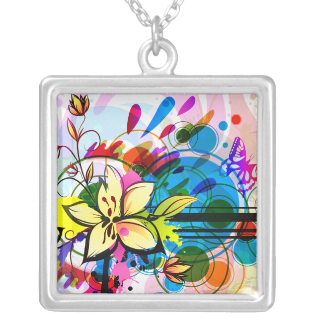 Abstract Art 26 Necklace (Front)