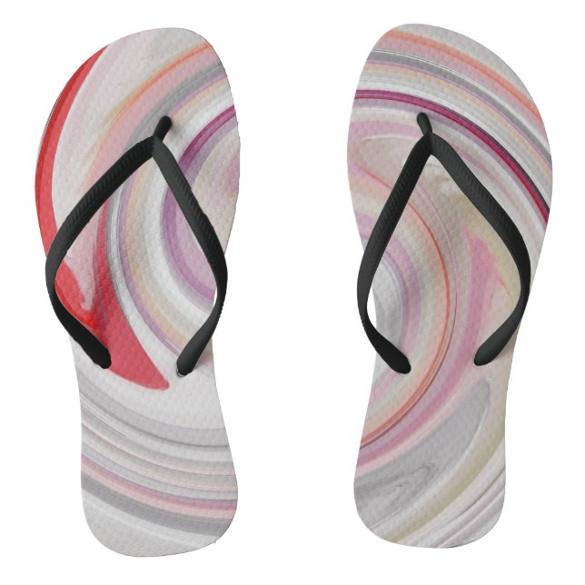 Abstract Art #3 Flip Flops (Footbed)