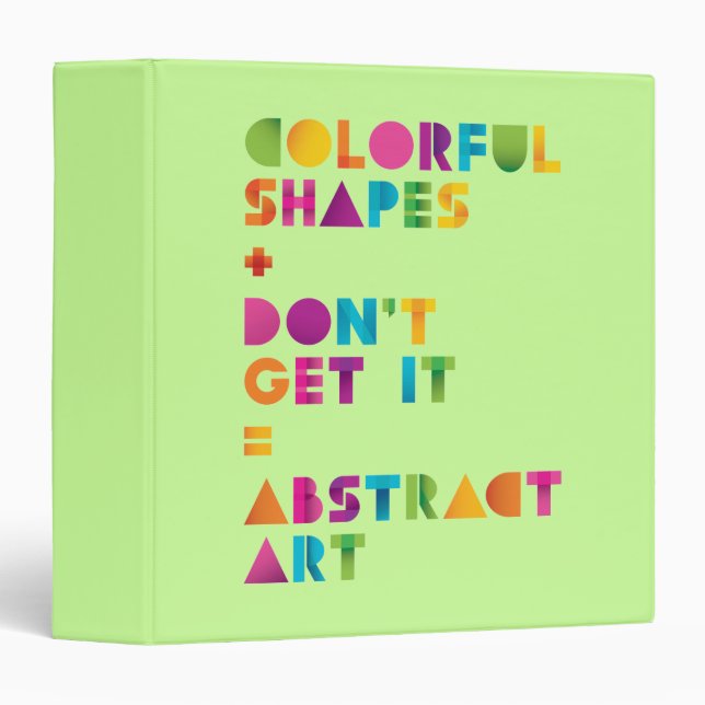 Abstract Art 3 Ring Binder (Front/Spine)