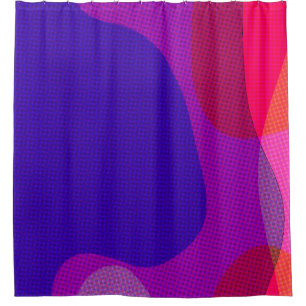 Abstract Art 4897 - Purple Pink Orange Yellow Shower Curtain