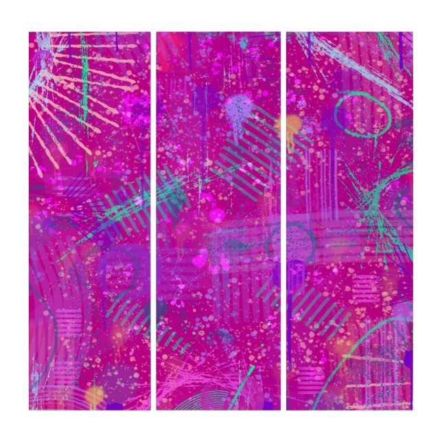 Abstract Art: A Real Personality  Triptych (Front)