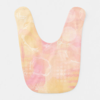 Abstract Art Baby Bib - Pink and Yellow