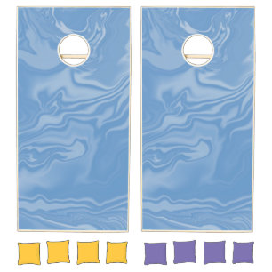 Abstract Art Baby Boy Background Banner Blue Cornhole Set