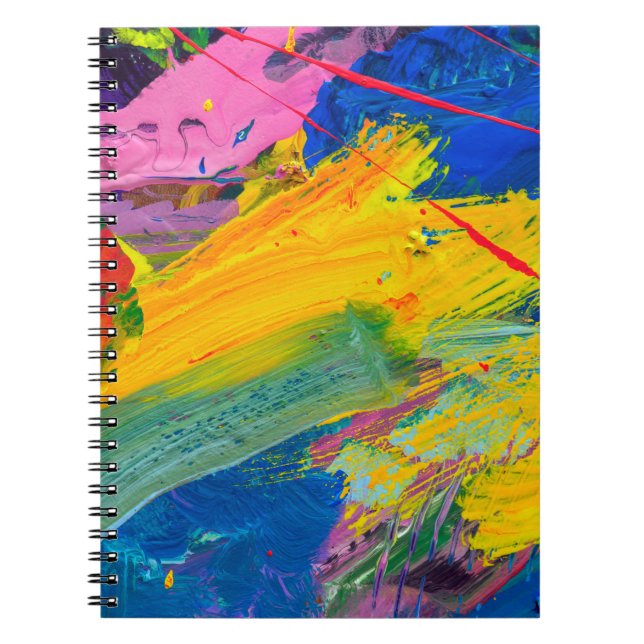 Abstract art background. Hand-painted background.  Notebook (Front)
