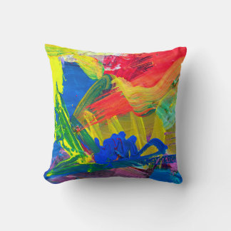 Abstract art background. Hand-painted background. Throw Pillow