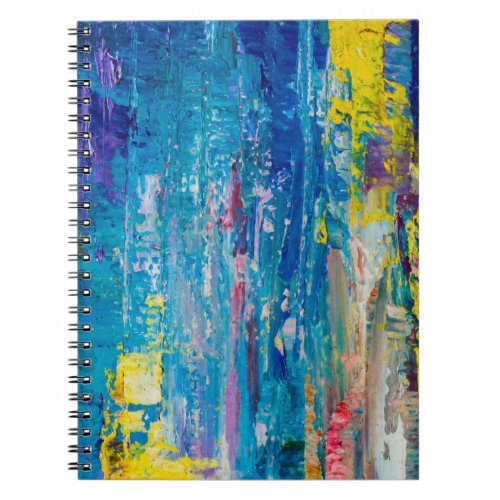Abstract art background Oil painting on canvas C Notebook