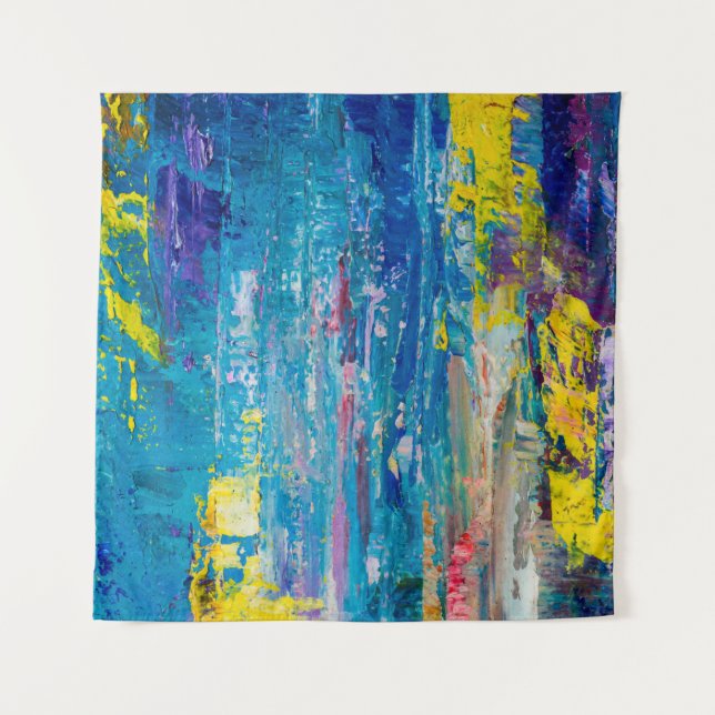 Abstract art background. Oil painting on canvas. C Tapestry (Front)