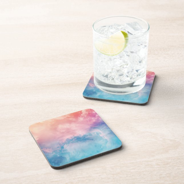 Abstract Art Background Wallpaper Beverage Coaster (Right Side)