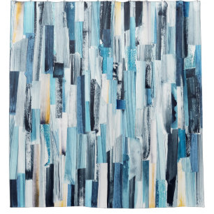 Abstract art background with multicolor stripes an shower curtain
