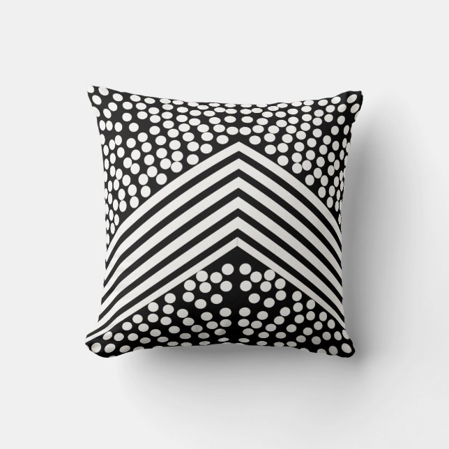 Abstract Art Balls Lines Pattern Pillow Cushion (Front)
