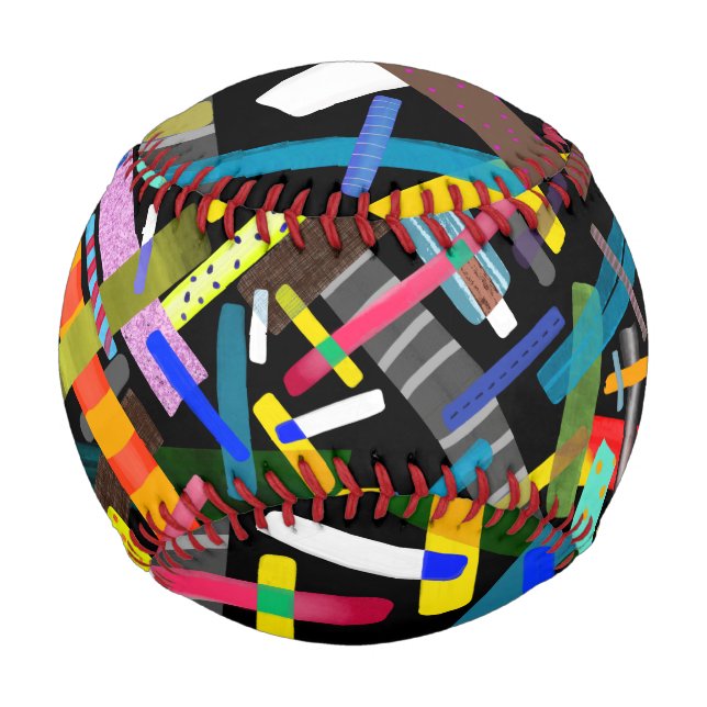 Abstract art baseball ball unique  (Back)