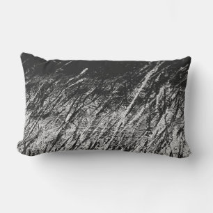 Abstract Art Black and White Lumbar Pillow