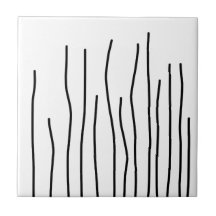 Abstract Art Black on White Lines Minimalism