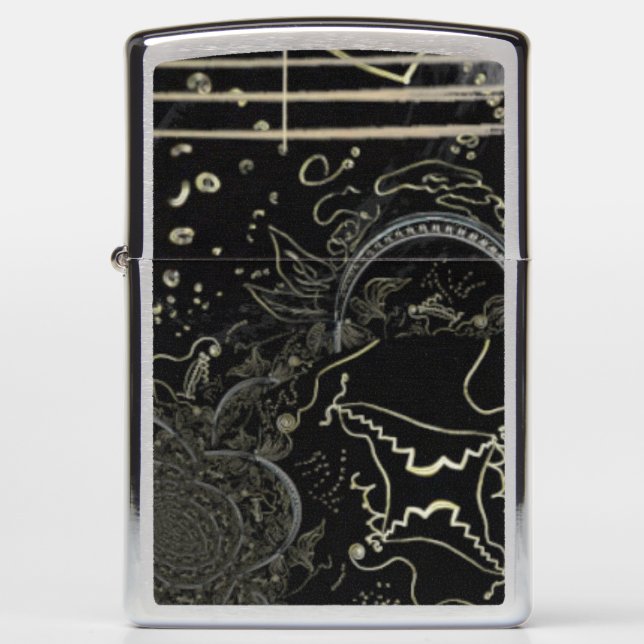 Abstract Art Black  Zippo Lighter (Front)