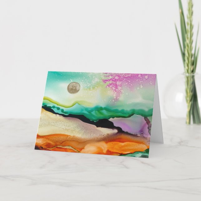 Abstract Art Blank Greeting Card (Front)