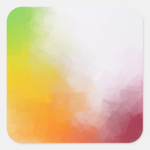 Abstract Art Blank Template Trendy Colorful Modern Square Sticker
