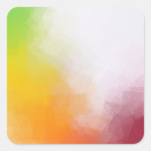 Abstract Art Blank Template Trendy Colorful Modern Square Sticker