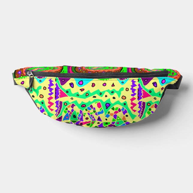 ABSTRACT ART BLAST OFF MANY COLORS DIVINE  FANNY PACK (Lay Down)
