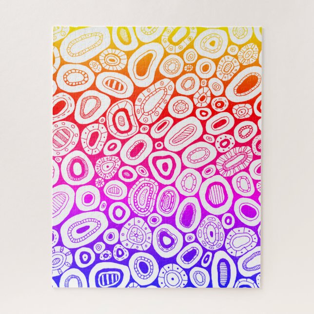Abstract Art Blobby Color Shapes Tough Jigsaw Puzzle (Vertical)