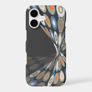 Abstract Art Blue Orange Digital Butterfly Twist iPhone 17 Case