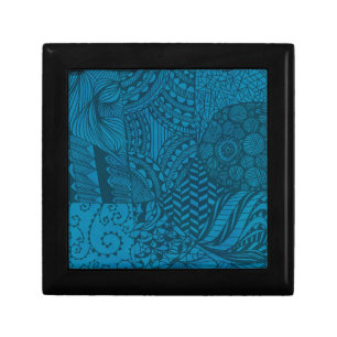 Abstract Art Blue Pattern Gift Box