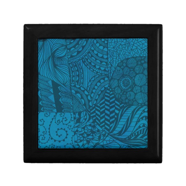 Abstract Art Blue Pattern Gift Box (Front)