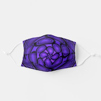 Abstract Art Blue Purple Black Pattern Adult Cloth Face Mask by MHDesignStudio at Zazzle