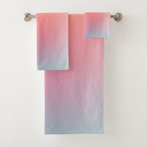 Abstract Art Blue Red Purple Yellow Color Template Bath Towel Set