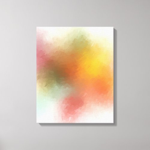 Abstract Art Blue Red Yellow Purple Green Modern Canvas Print