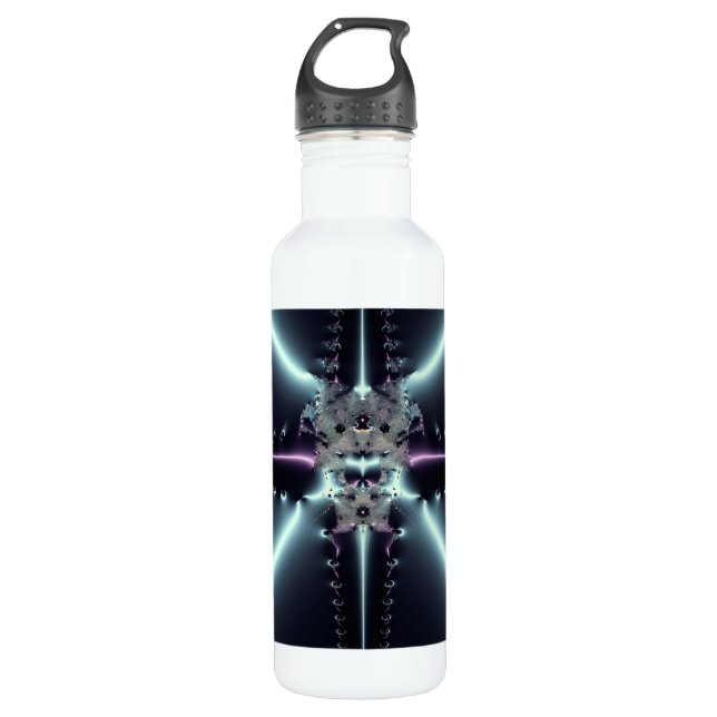 Abstract Art Blue Star Water Bottle (Front)