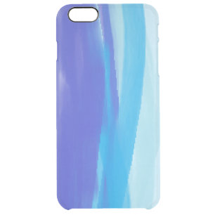 Abstract Art blue stripes Clear iPhone 6 Plus Case