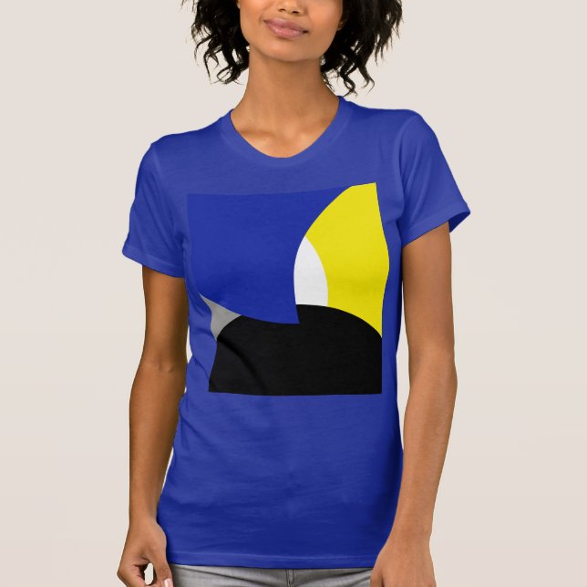 Abstract Art Blue Yellow T-Shirt (Front)