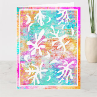 Abstract Art Boho Matisse Botanical Shapes  Card