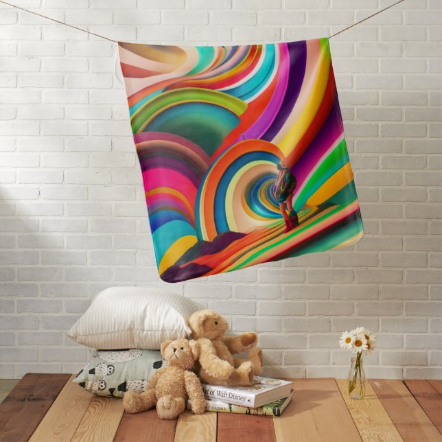 Abstract Art Bonnaroo Baby Blanket – Modern  (In Situ)